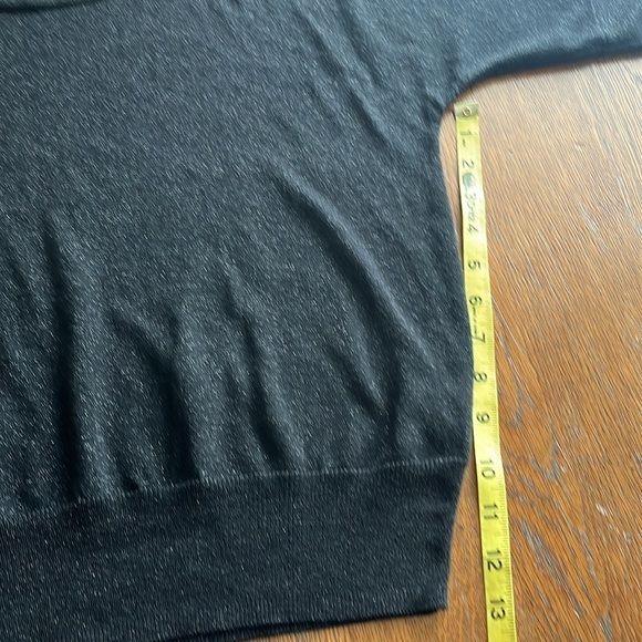 Michael Michael Kors Glitter Cowl Neck Sweater Short Sleeves Black Size M - Picture 10 of 14